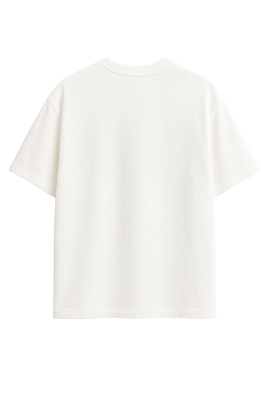 Soundtrack for the Defiant Rebel Music distressed black star graphic on a white T-shirt back